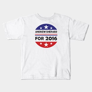 Re-Elect Andrew Shepard 2016 (Blue & Red Circle) Kids T-Shirt